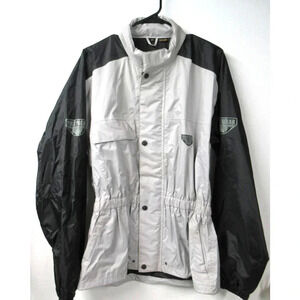 First Gear Womens Riding Jacket Water and Wind Proof Size Medium RN 71136 BL/WT